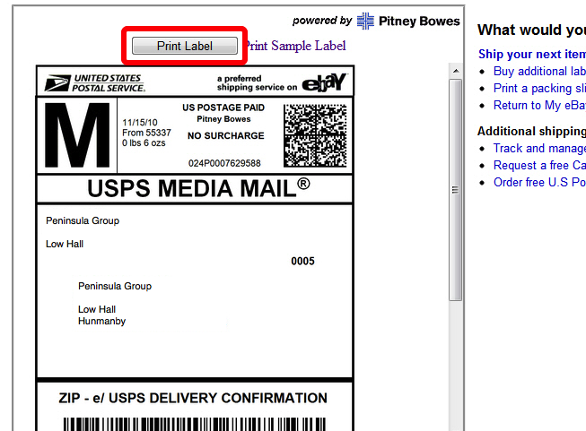 Can I Print My Ebay Shipping Label At Usps