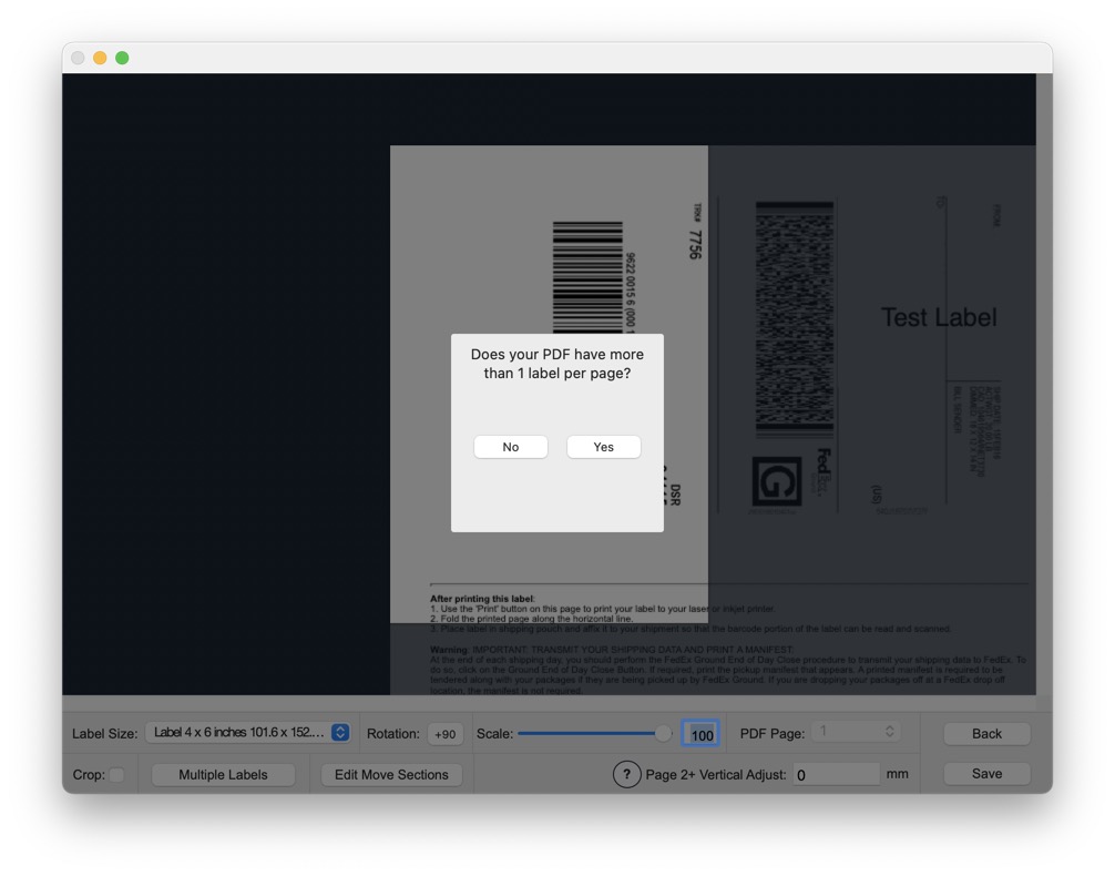 Print shipping labels directly from the Fedex website to your thermal